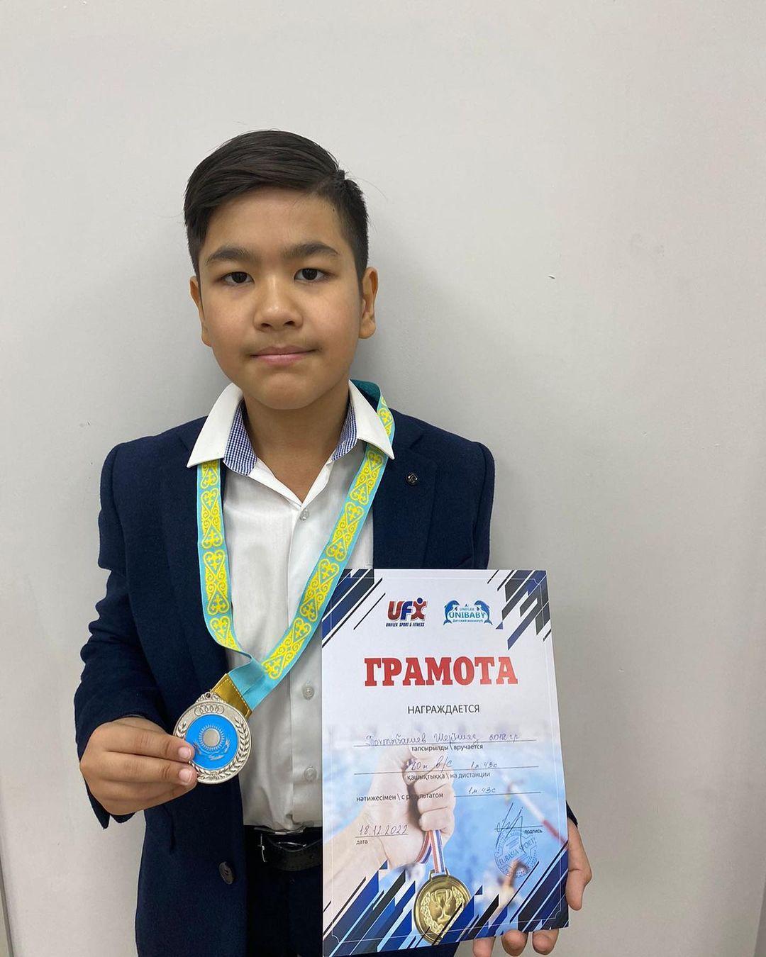 Жүзу сайысынан 80 м қашықтықта 1 м 43 с нәтижесімен 5 “Ә” сынып оқушысы Тохтыбакиев Шер Нияз марапатталды